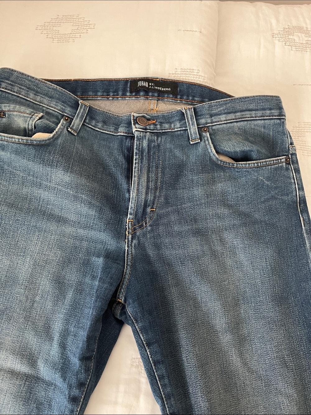 J.Lindeberg Men's Light Blue Straight Jeans